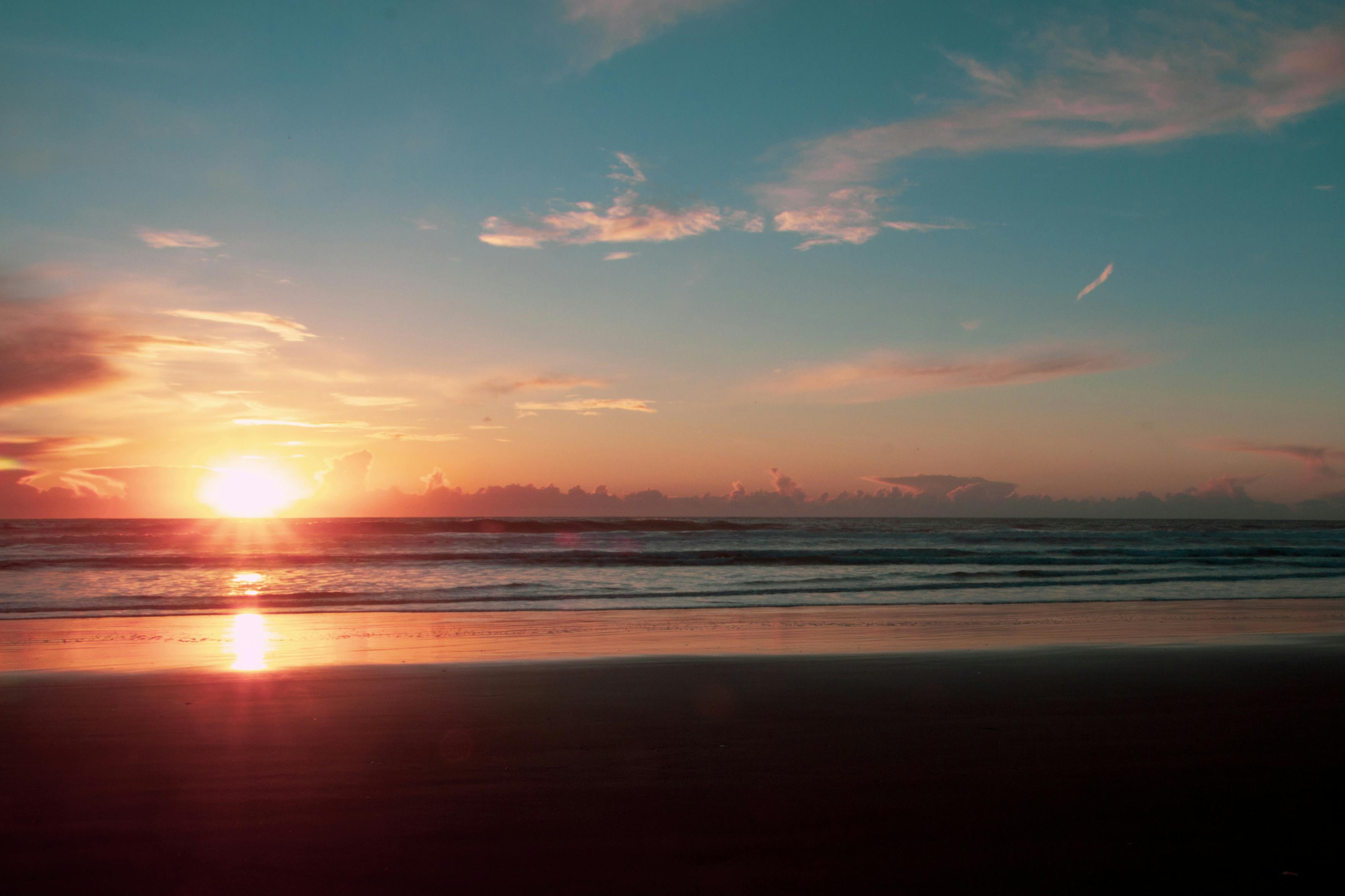sunset on a beach