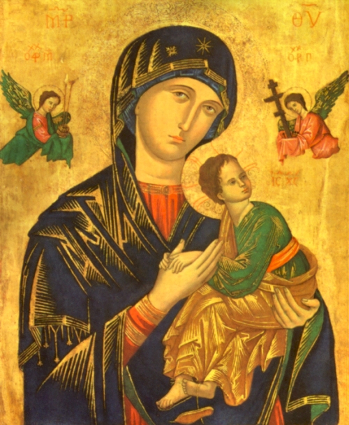 Our Mother of Perpetual Help, a 15th Century Marian Byzantine icon.